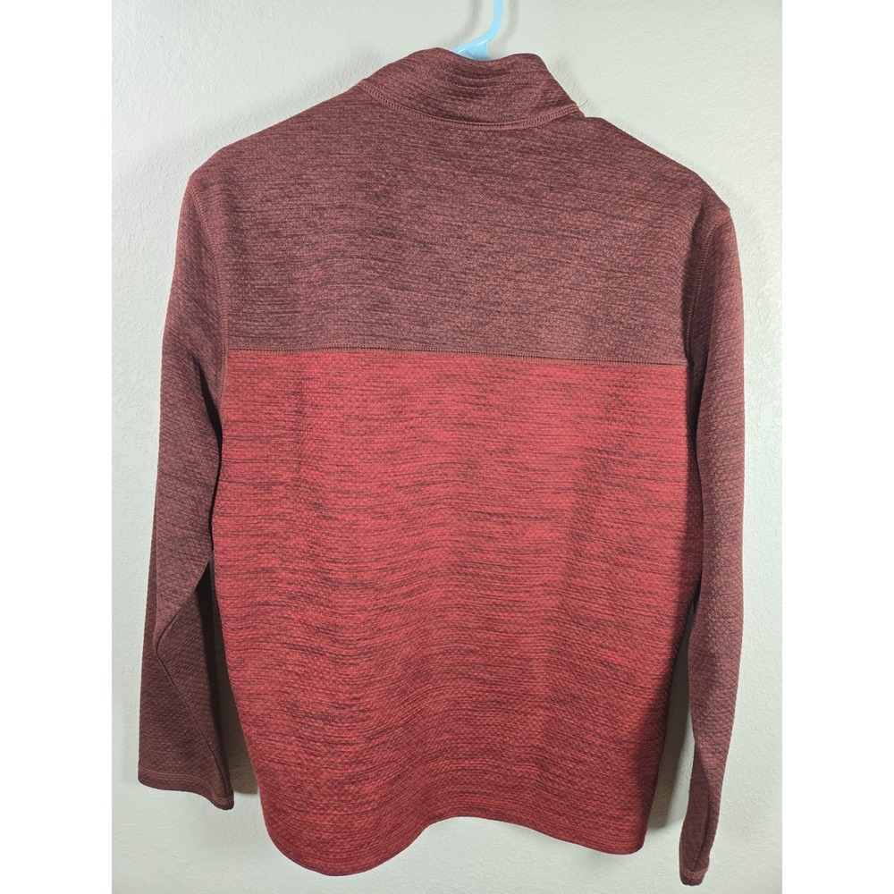 G.H. Bass Active Shirt Mens Small Pullover 1/4-Zip Long-Sleeve Textured Red - Picture 5 of 5